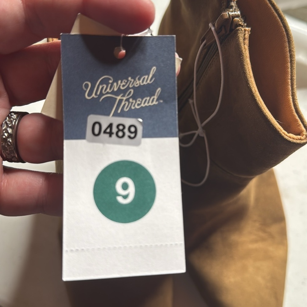 NWT Universal Thread Frances Brown Suede Ankle Boots Size 9.5 - Picture 10 of 12